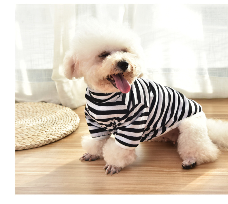 Simple Style Cotton Stripe Pet Clothing display picture 3