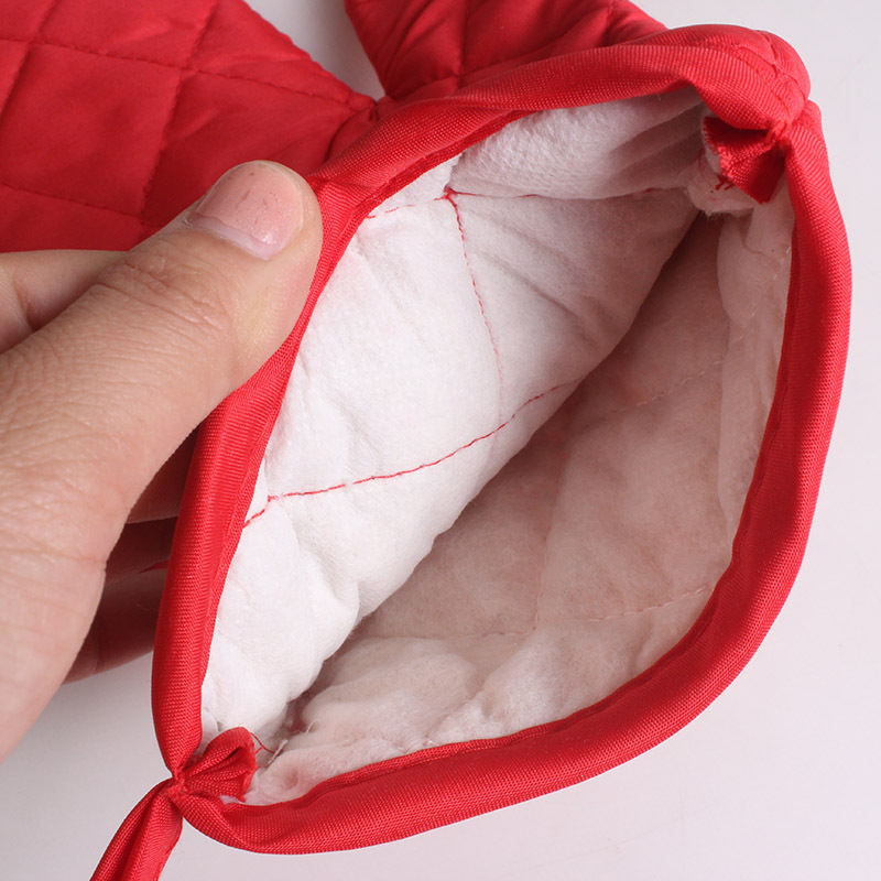 Directo de fábrica barbacoa hornear guantes resistentes a altas temperaturas anti-escaldado aislamiento guantes de algodón puro guantes de cocina horno