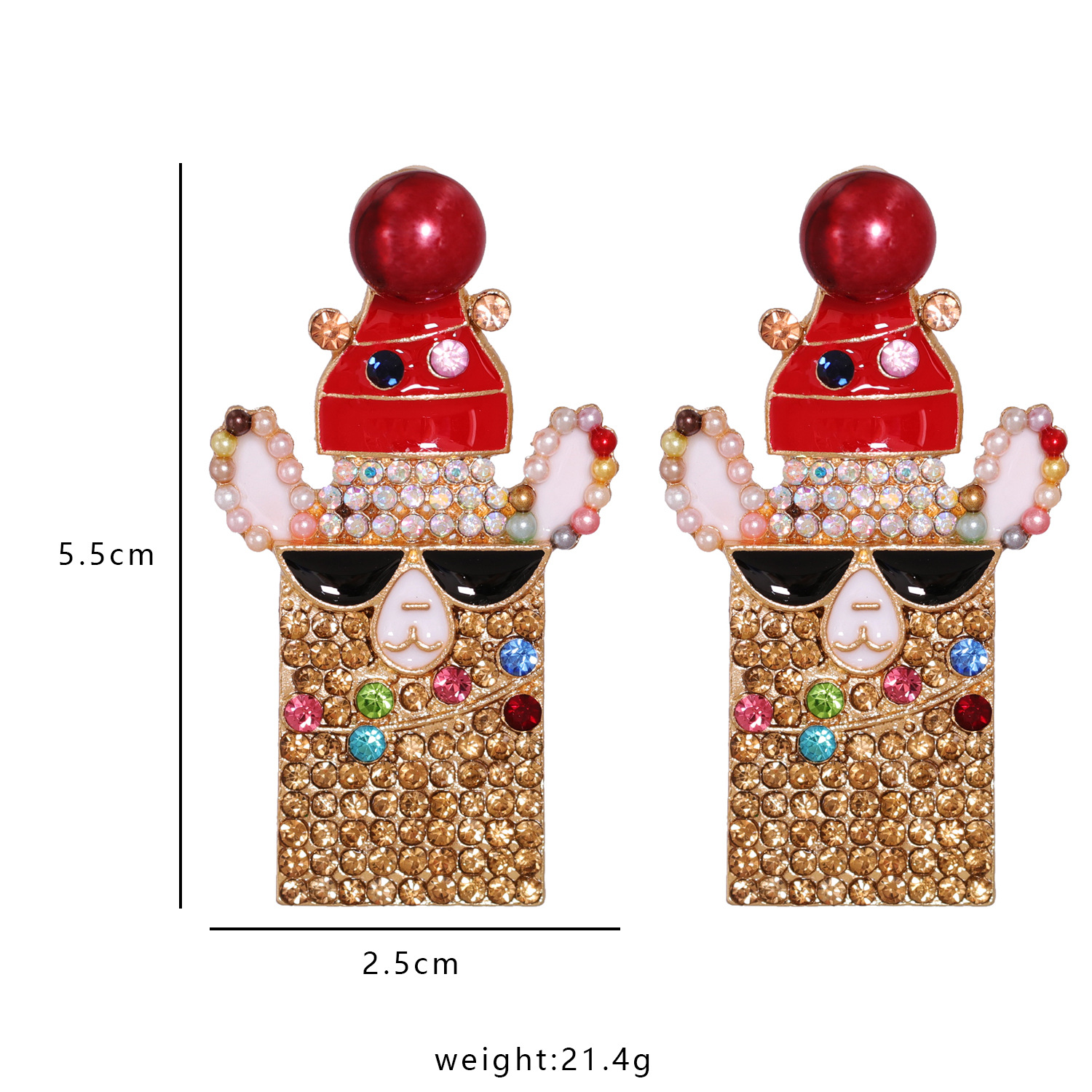 Christmas Fashion Elk Snowman Santa Earrings display picture 1