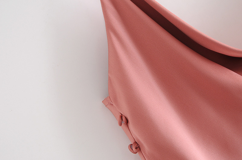 Silk Satin Texture Suspender Dress NSAM6537