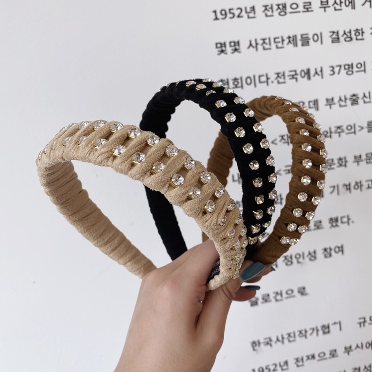 Korean Full Diamond Rhinestone Wide-sided Headband display picture 6