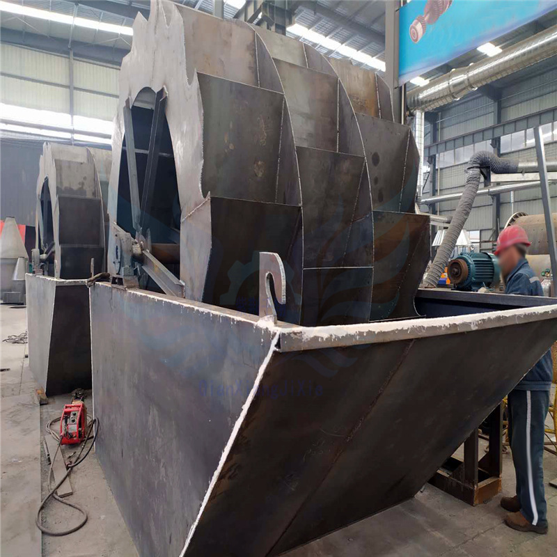 现货大型单槽轮斗式洗沙制砂机 高效双排螺旋水力清洗石料设备