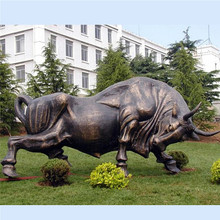 大型华尔街牛 牧童骑牛雕塑 园林广场摆件开拓牛铜像制作厂家