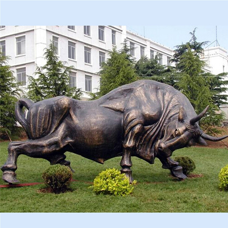 大型华尔街牛 牧童骑牛雕塑 园林广场摆件开拓牛铜像制作厂家