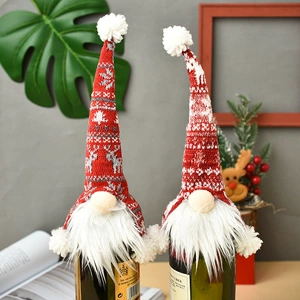 New Style Faceless Christmas Decoration Gift Bag for Wine Bottles