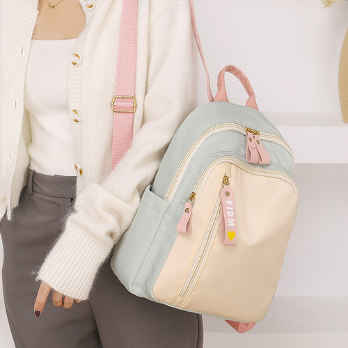 牛津布背包女年新款潮包包时尚轻便大容量双肩包旅行包小书包