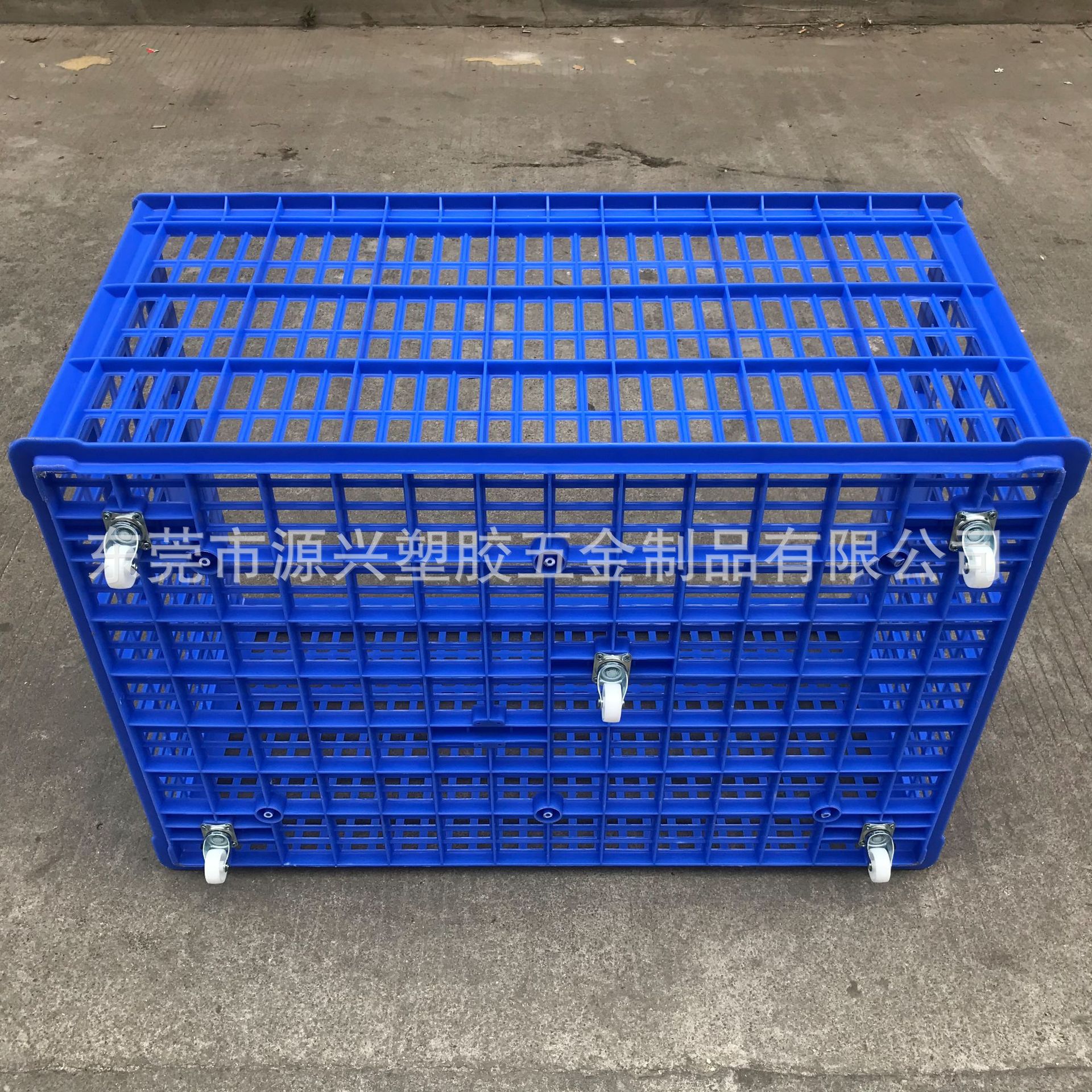 厂家直销加厚1米塑料周转筐 大号车间仓库储物带轮胶框轱辘框子箱
