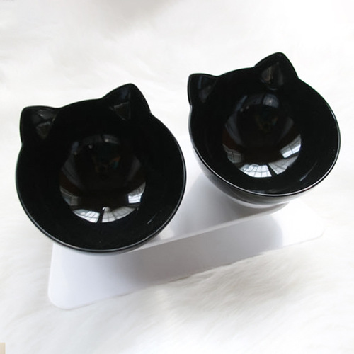 【Dropshipping】Cat Bowl Dog Bowl Double Bowl Anti-slip Pet Cat Bowl Cat Food Bowl Dining Bowl Cervical Protection