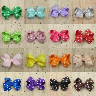 Wave point thread girl DIY hair ring bow hairpin girl baby hair accessories head rubber band children's foreign trade supply
