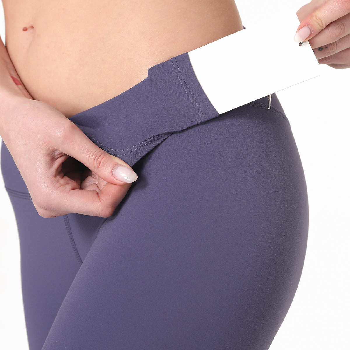 nude high waist tight elastic fitness pants NSNS22027