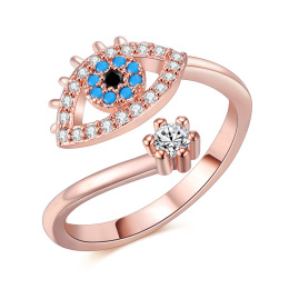 creative devil's eye ring open blue eyes jewelry fashion jewelry manufacturers