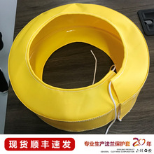 黄色PVC法兰保护套防护罩耐浓硫酸液碱管道安全保护加厚定制加工