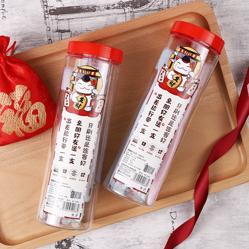 途客成人軟毛8支裝桶裝馬卡龍牙刷 抖音地攤家庭日用百貨牙刷批發