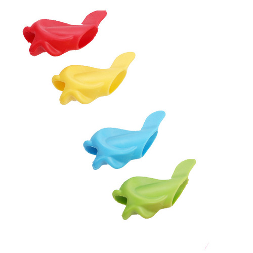 Manufacturer supplies cartoon creative silicone dolphin pencil holder, children's and students' pen correction artifact, multi-color optional