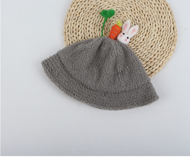 Fashion Cute Radish Rabbit Bean Sprouts Plush Fisherman Hat display picture 2