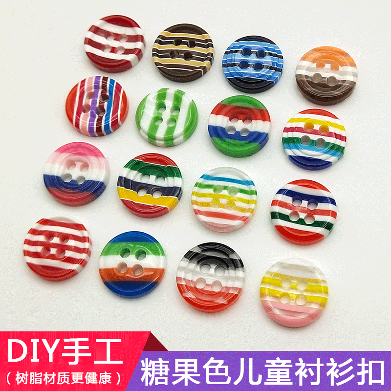 goods in stock wholesale colour children resin Button circular Cartoon Plastic button baby Children's clothing Shirt Button