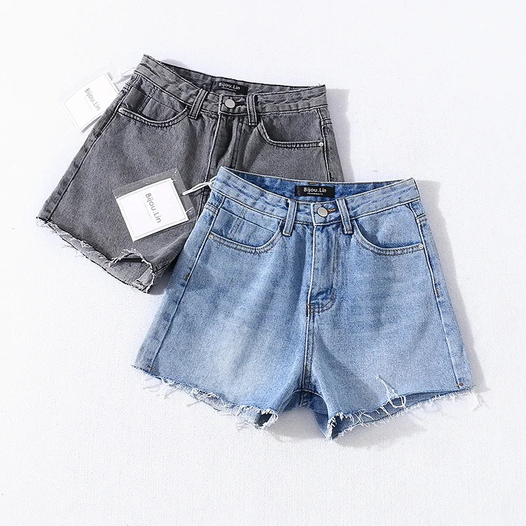 casual high-waisted denim shorts  NSAC14568