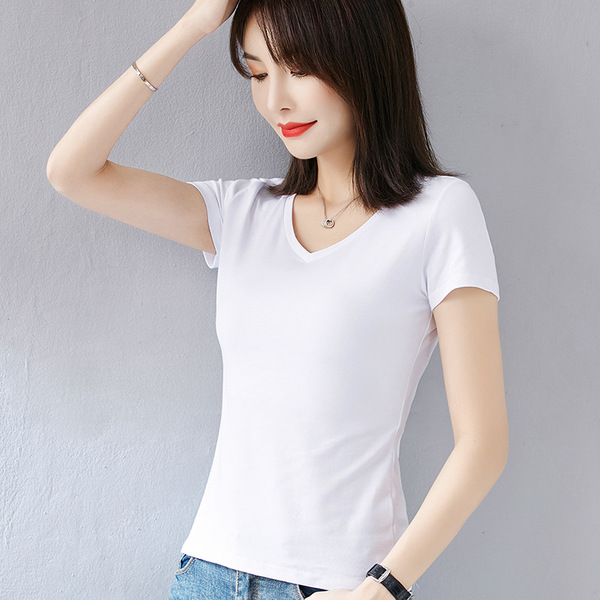 Spring cotton sexy short T-shirt