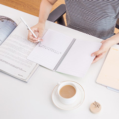 Gettle 7681 Spiral Notebook Student A5 Soft Cover Diary Notebook Office Memo Notebook Spiral Simple Spiral Bound Notebook