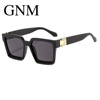 Retro sunglasses, square fashionable glasses solar-powered, European style, 2020, internet celebrity