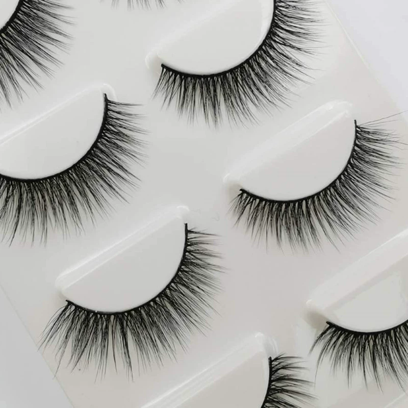 4对 仿水貂毛假睫毛 立体眼睫毛 Faux Mink Lashes For Extension