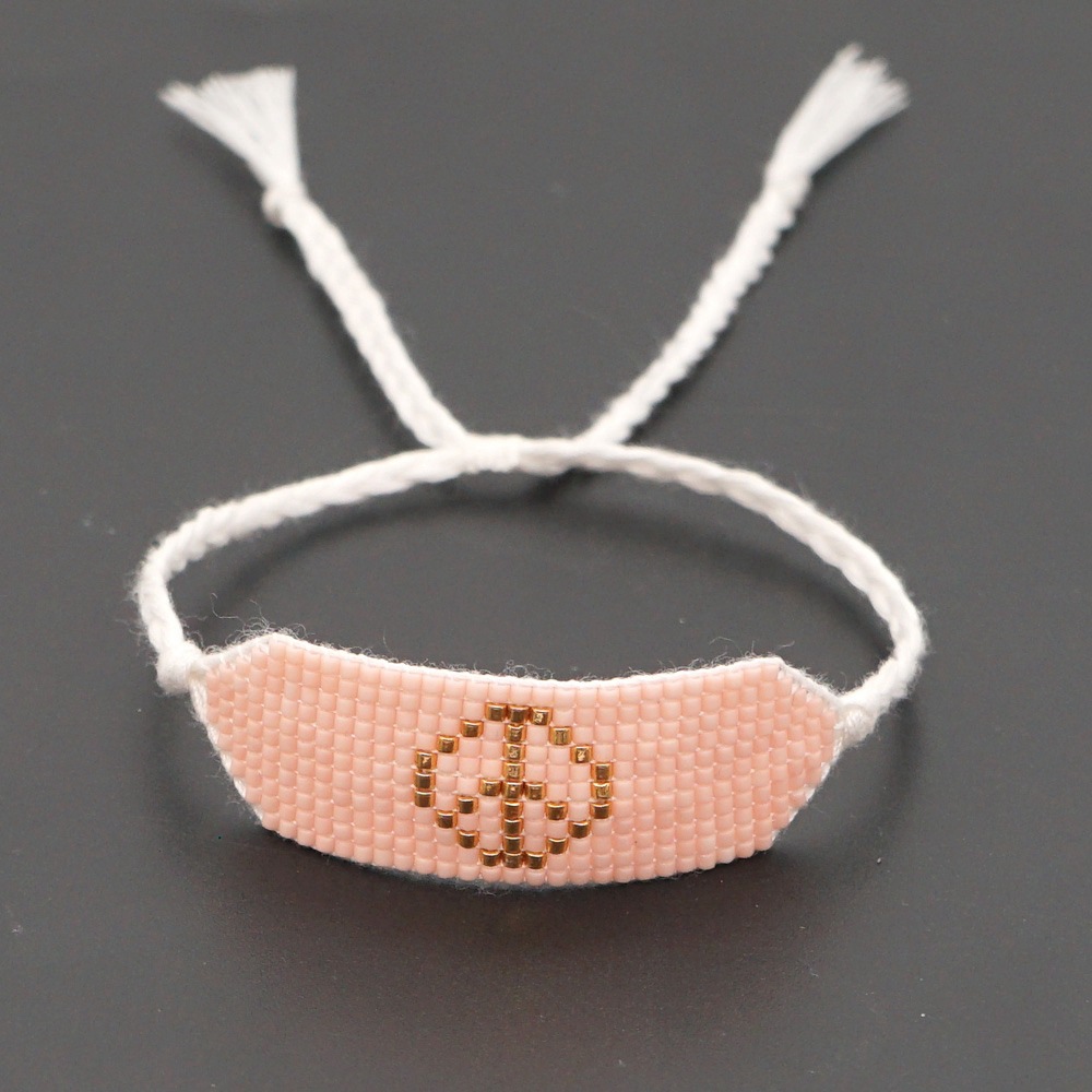 Bohemian Hand-woven Pink Retro Bracelet display picture 4