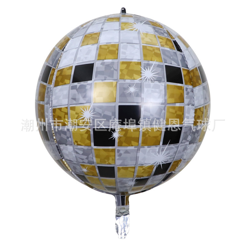 Transfronterizo exclusivo de 22 pulgadas película de aluminio láser 4D globo decoración del banquete de boda Año Nuevo Día de San Valentín bar KTV diseño