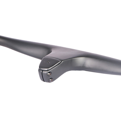 Ultra-light all-carbon fiber one-piece mountain bike handlebar, handlebar strap and stem, unmarked one-piece straight handlebar
