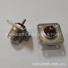 UHF母方板红 有线数字电视转接头 金属连接固定座 连接器