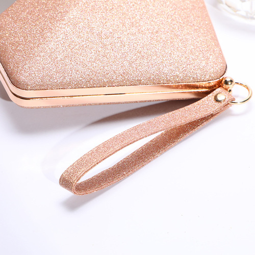French new fashion evening bag, women's trendy portable shoulder bag, reflective sequin evening wedding banquet cosmetic bag