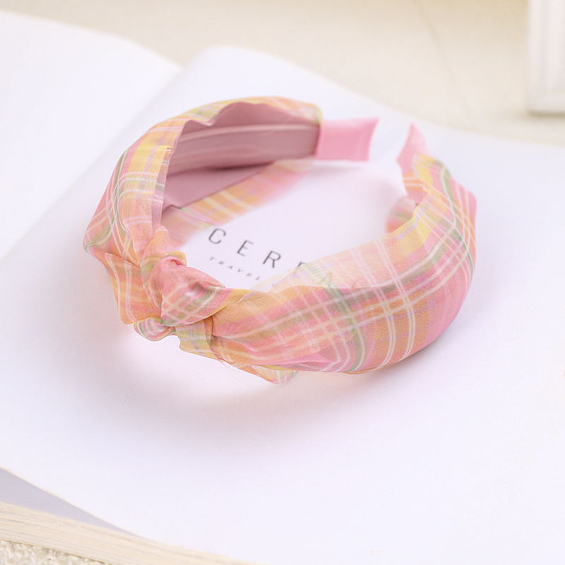 Korean Classic Plaid Headband New Girl Headband Cloth Hair Bangs Hair Accessories For Women Wholesale Nihaojewelry display picture 5