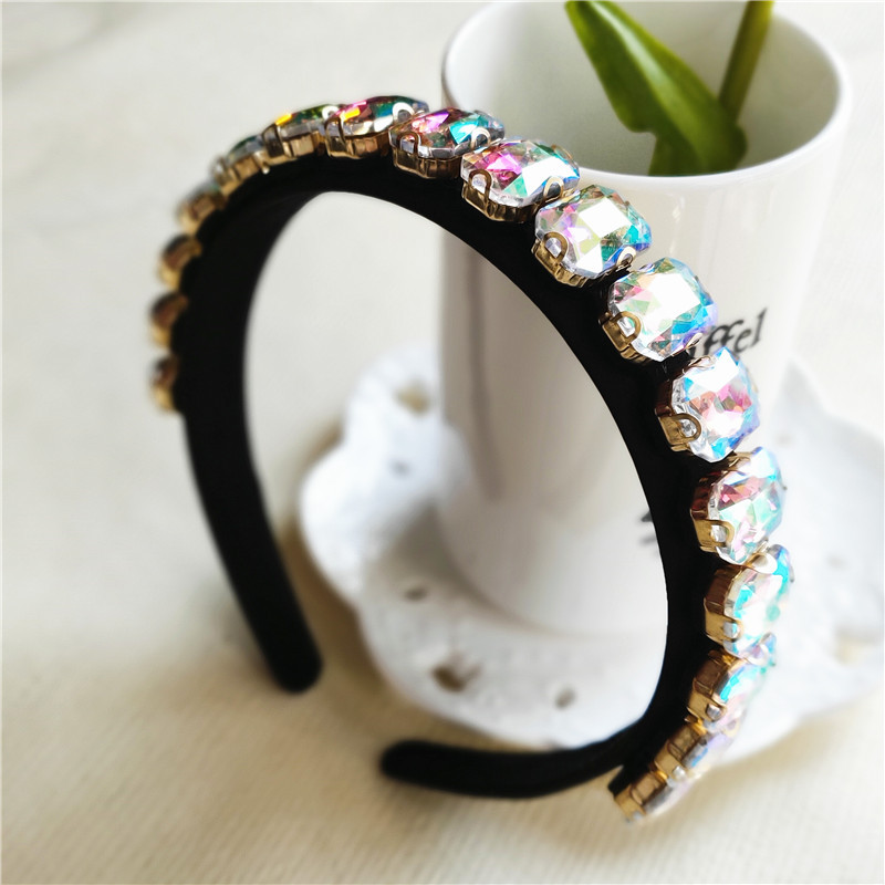 Korean Hair Accessories Adult Wild Diamond Headband Simple Hoop Hairpin Suppliers China display picture 4