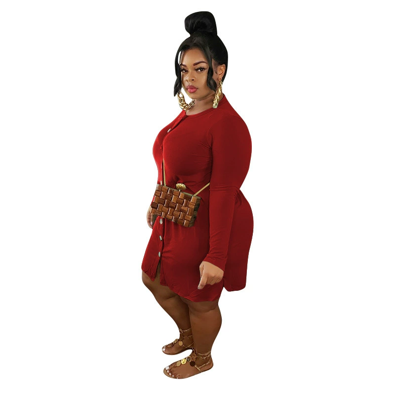 Cardigan, long-sleeve, dress, direct factory sales, slim fit, autumn, plus size