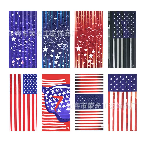 Cross-Border Flag Seamless Headscarf Outdoor Sports Cycling Sun Protection Mask European and American Multi-Functional Scarf