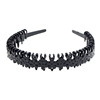 Plastic black headband, wavy hairpins with pigtail, fashionable hair accessory, Korean style