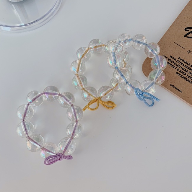 Crystal Pearl Korean Hair Rope High Elastic Rubber Band Hair Scrunchies Wholesale display picture 6