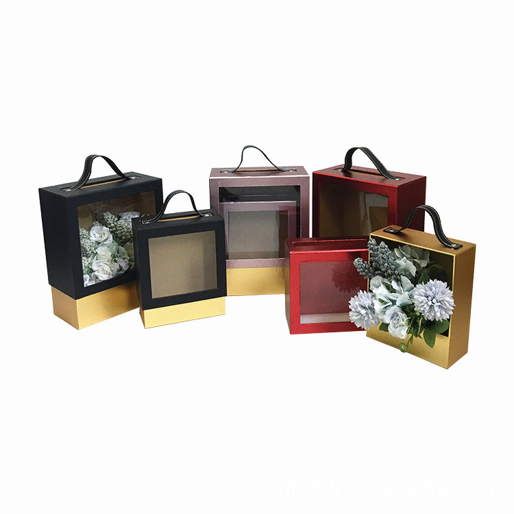 奥力派 现货 高档手提礼品盒二件套  鲜花礼盒 伴手礼盒