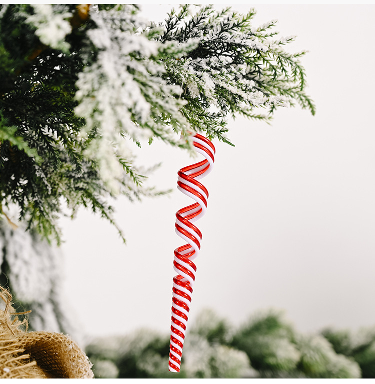 New Christmas Decorations Creative Red And White Candy Pendant Plastic Lollipop Hanging Piece Simulation Candy display picture 6