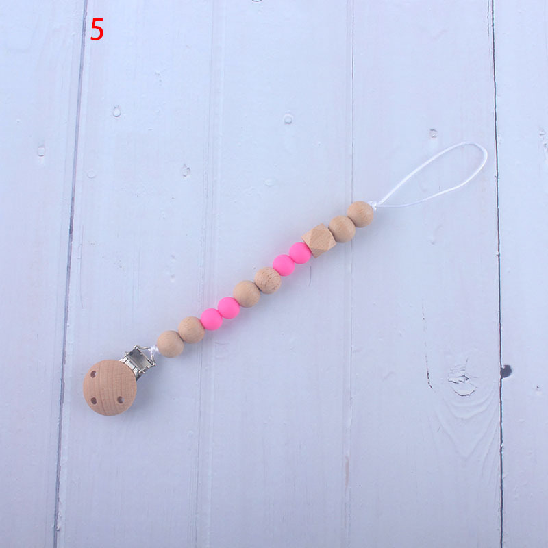 Nueva fábrica directa bebé Beech juguete mordedor bebé chupete de silicona pezón anti-gota cadena materna y infantil suministros