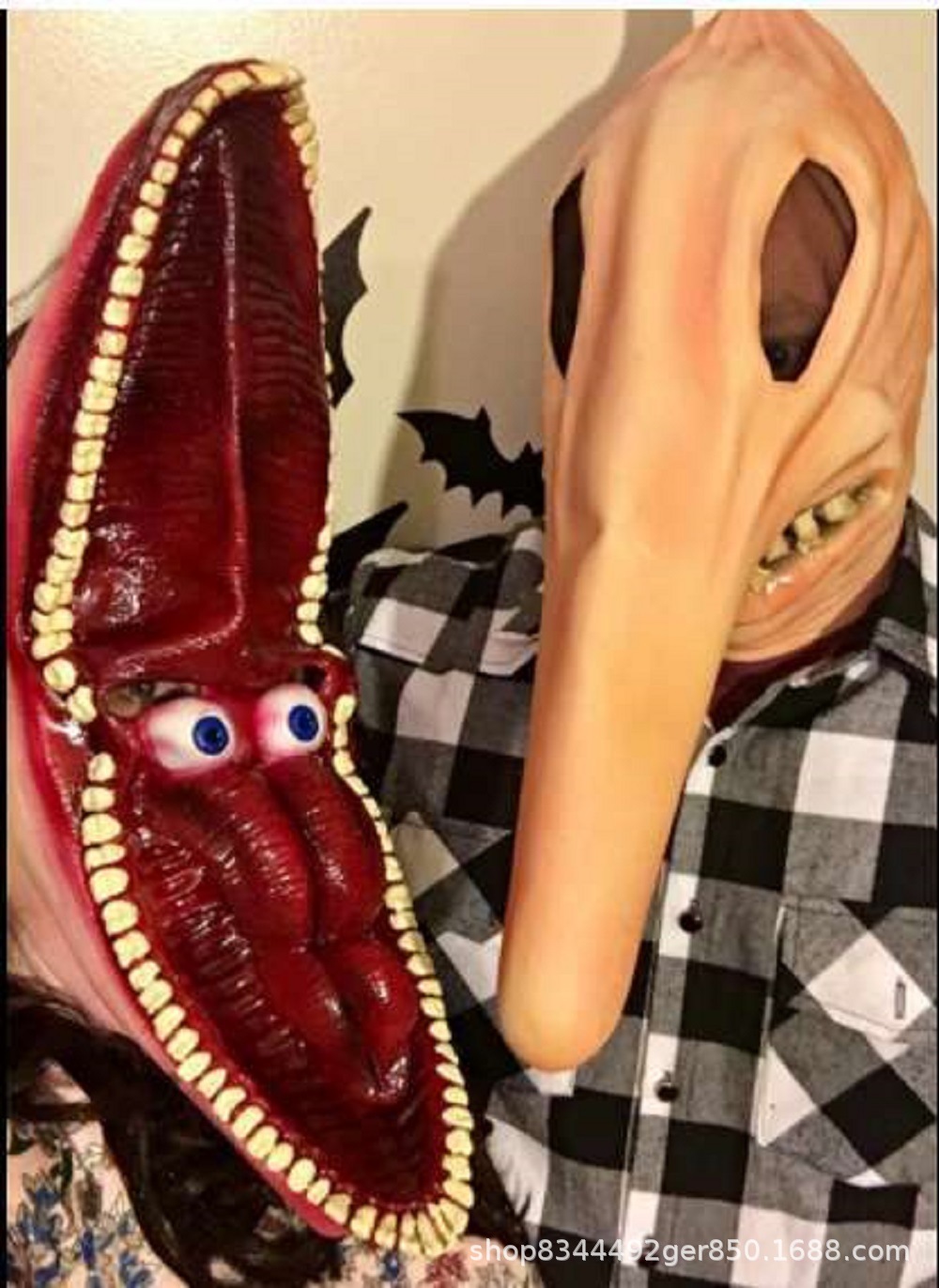 Adam y Barbara máscara Halloween horror demonio fantasma película y televisión periférica escarabajo jugo máscara de látex