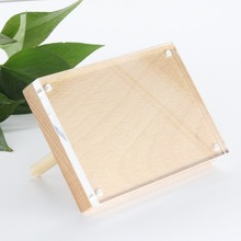 熱銷實木簡易相框亞克力實木磁吸相架高檔相框創意產品強磁相片架