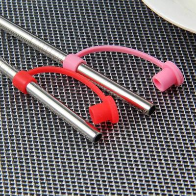 桶装水抽水机不锈钢吸管套吸管杯硅胶吸管塞帽防尘塞巴克吸管