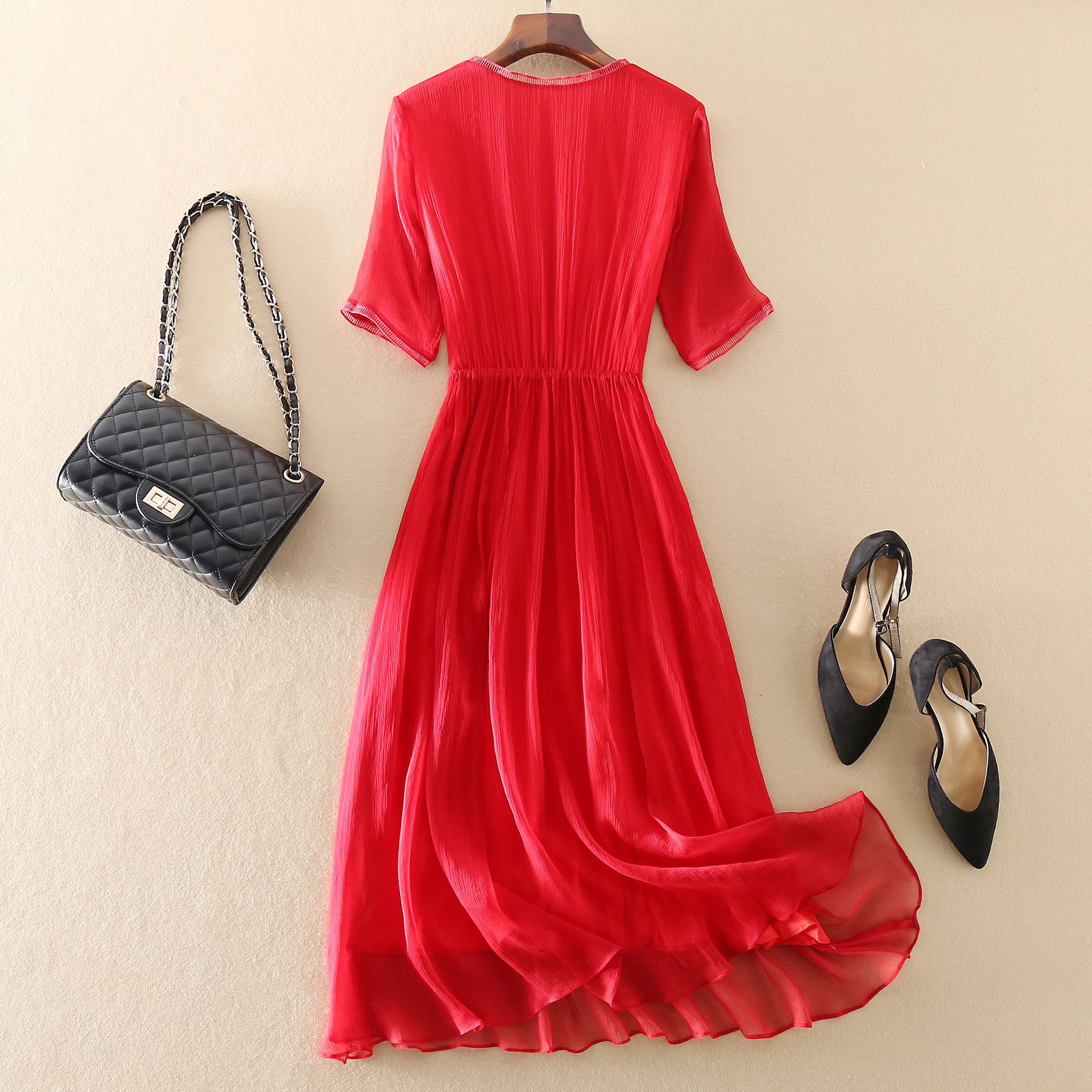 Mulberry Silk Short Sleeve Dress