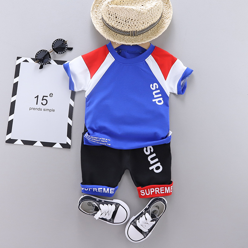 Boys' summer suits, summer thin short-sl...