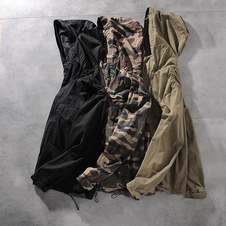 A48 autumn and winter new foreign trade original single-base solid color camouflage hooded young men's windcoat jacket jacket 0104 33 A48 autumn and winter new foreign trade original single-base solid color camouflage hooded young men's windcoat jacket jacket 0104 33