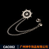 CAC082 Event long chain zinc alloy metal suit neck chain stage host clothing matching accessories wholesale