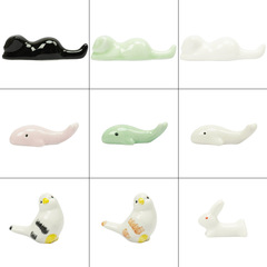 Multifunctional Ceramic Pen Holder with Whale, Goat, Brush Calligraphy, Personalized Pen Stand, Creative Cute Cat and Rabbit Desk Decor