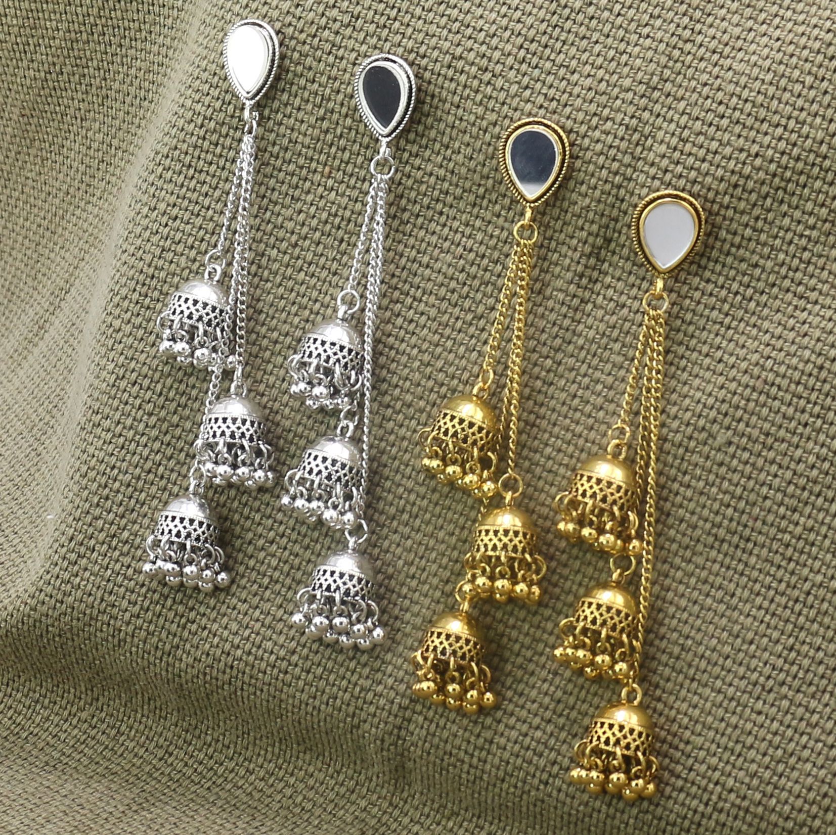 Retro Ethnic Style Bell Alloy Women's Drop Earrings display picture 5