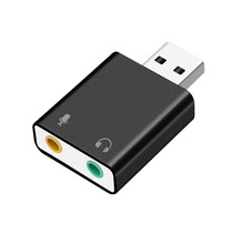 直插录音无线usb7.1声卡电脑USB声卡铝合金声卡免驱K歌外置声卡