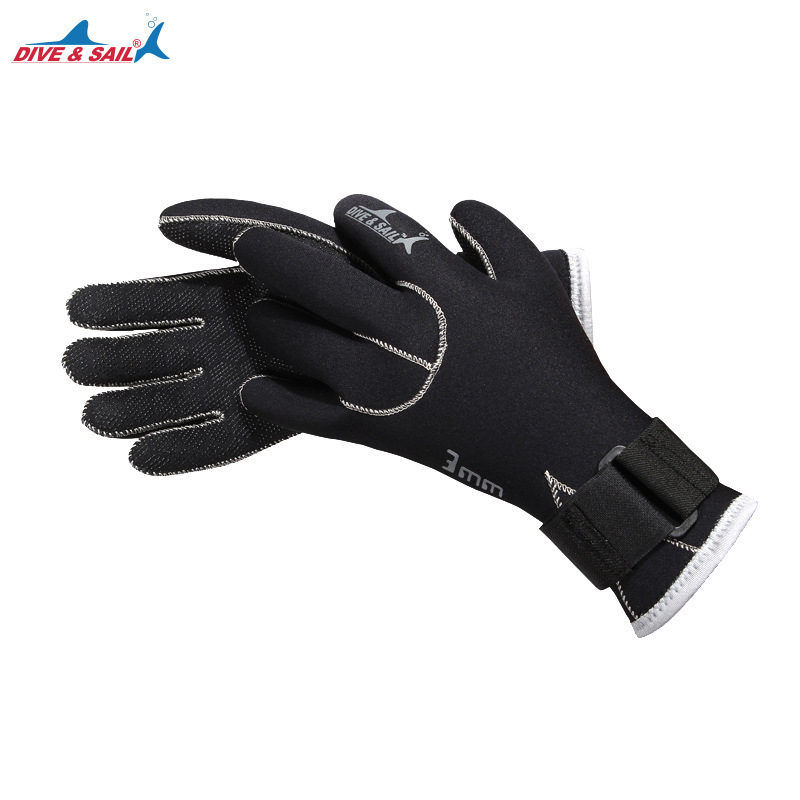 DIVE&SAIL Diving Gloves 3MM comfortable non-slip keep warm wear-resisting Hand guard diving Fabric surfing Snorkeling glove